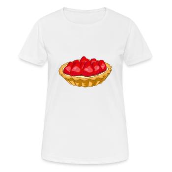 Tartelette aux fraises - T-shirt respirant Femme - blanc - Devant - AI Model Female 172 dark (172cm)