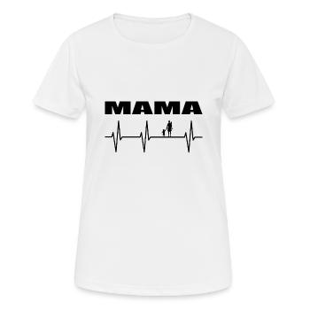 Mama - Frauen T-Shirt atmungsaktiv - Weiß - Vorne - AI Model Female 172 dark (172cm)