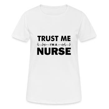 Nurse Doctor Hospital Krankenschwester - Frauen T-Shirt atmungsaktiv - Weiß - Vorne - AI Model Female 172 dark (172cm)