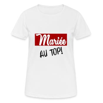 HOCHZEIT. ZUKÜNFTIGE BRAUT. Junggesellinnenabschied - Frauen T-Shirt atmungsaktiv - Weiß - Vorne - AI Model Female 172 dark (172cm)