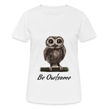 Eagle owl - besome (awesome) - Women's Breathable T-Shirt - white - Front - AI Model Female 172 dark (172cm)
