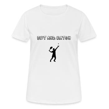 Set und Match - Frauen T-Shirt atmungsaktiv - Weiß - Vorne - AI Model Female 172 dark (172cm)