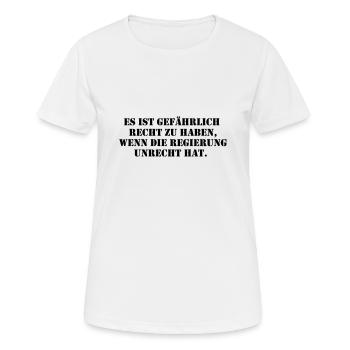 Es ist gefährlich Recht - Frauen T-Shirt atmungsaktiv - Weiß - Vorne - AI Model Female 172 dark (172cm)