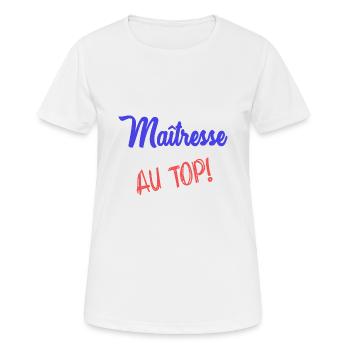GELIEBTE - Frauen T-Shirt atmungsaktiv - Weiß - Vorne - AI Model Female 172 dark (172cm)