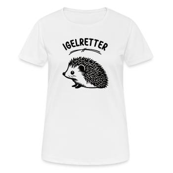 Igelretter Igelmotiv Stacheltier Stacheligel Igel - Frauen T-Shirt atmungsaktiv - Weiß - Vorne - AI Model Female 172 dark (172cm)