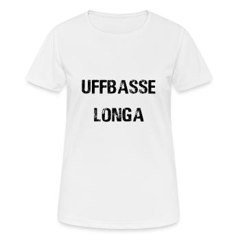 Uffbasse Longa - Frauen T-Shirt atmungsaktiv - Weiß - Vorne - AI Model Female 172 dark (172cm)