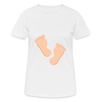 Pieds Pieds Soins des pieds Podologie - T-shirt respirant Femme - blanc - Devant - AI Model Female 172 dark (172cm)