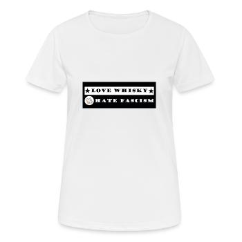 Amour Whisky Détester le fascisme - T-shirt respirant Femme - blanc - Devant - AI Model Female 172 dark (172cm)