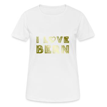 J’aime Berne - T-shirt respirant Femme - blanc - Devant - AI Model Female 172 dark (172cm)