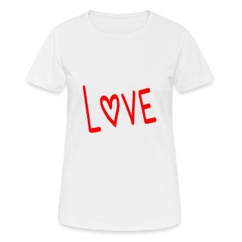 VALENTINSTAG. ICH LIEBE DICH. ICH LIEBE DICH. LIEBE. LIEBE - Frauen T-Shirt atmungsaktiv - Weiß - Vorne - AI Model Female 172 dark (172cm)