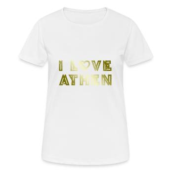 J’aime Athènes - T-shirt respirant Femme - blanc - Devant - AI Model Female 172 dark (172cm)