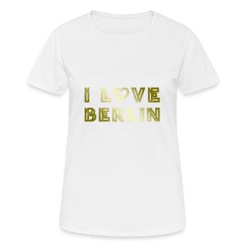 I Love Berlin - Frauen T-Shirt atmungsaktiv - Weiß - Vorne - AI Model Female 172 dark (172cm)