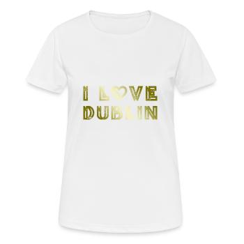 J’aime Dublin - T-shirt respirant Femme - blanc - Devant - AI Model Female 172 dark (172cm)