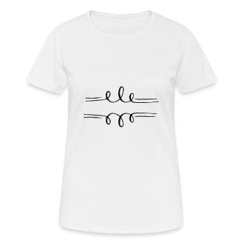 Dekoration Skizze Zeichen - Frauen T-Shirt atmungsaktiv - Weiß - Vorne - AI Model Female 172 dark (172cm)