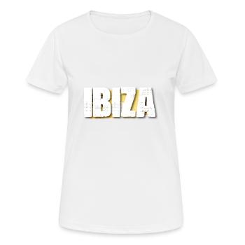 Ibiza - Frauen T-Shirt atmungsaktiv - Weiß - Vorne - AI Model Female 172 dark (172cm)