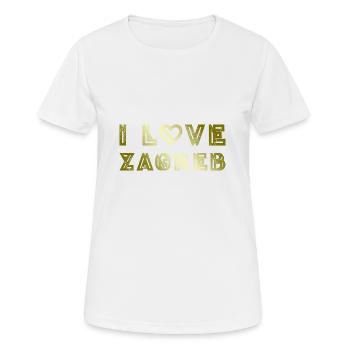 J’aime Zagreb - T-shirt respirant Femme - blanc - Devant - AI Model Female 172 dark (172cm)