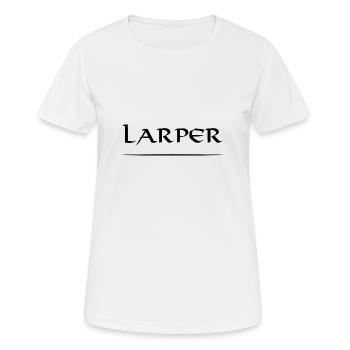 Larper - T-shirt respirant Femme - blanc - Devant - AI Model Female 172 dark (172cm)