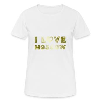 J’aime Moscou - T-shirt respirant Femme - blanc - Devant - AI Model Female 172 dark (172cm)