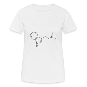 Molécule DMT - noir - T-shirt respirant Femme - blanc - Devant - AI Model Female 172 dark (172cm)