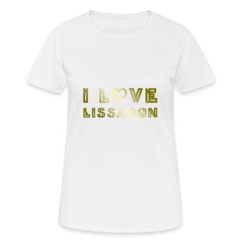 I Love Lissabon - Frauen T-Shirt atmungsaktiv - Weiß - Vorne - AI Model Female 172 dark (172cm)