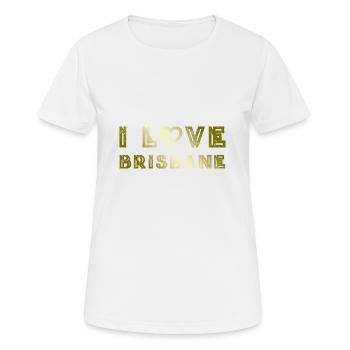 I Love Brisbane - Women's Breathable T-Shirt - white - Front - AI Model Female 172 dark (172cm)
