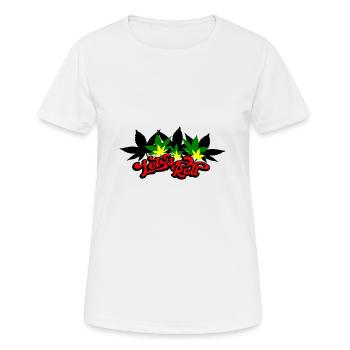 laisse rouler les feuilles de cannabis - T-shirt respirant Femme - blanc - Devant - AI Model Female 172 dark (172cm)