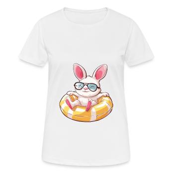Bunny Summer Comic - Women's Breathable T-Shirt - white - Front - AI Model Female 172 dark (172cm)
