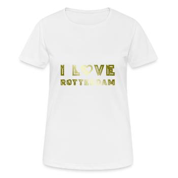 J’adore Rotterdam - T-shirt respirant Femme - blanc - Devant - AI Model Female 172 dark (172cm)