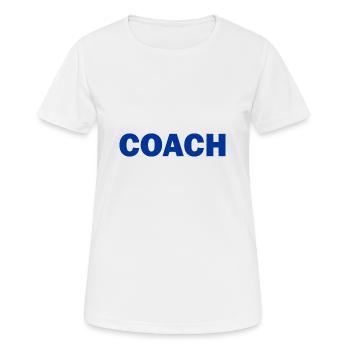 Coach - Frauen T-Shirt atmungsaktiv - Weiß - Vorne - AI Model Female 172 dark (172cm)