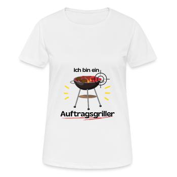 Grillschürze cooler Spruch Grillen Auftragsgriller - Frauen T-Shirt atmungsaktiv - Weiß - Vorne - AI Model Female 172 dark (172cm)