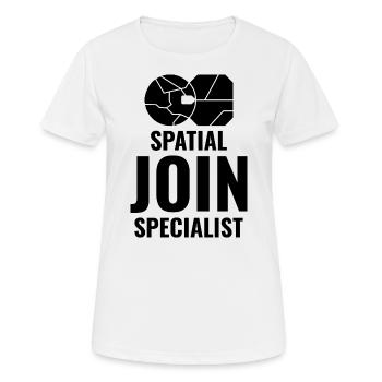 Spatial Join GIS Data Analyst Mapping Expert - Women's Breathable T-Shirt - white - Front - AI Model Female 172 dark (172cm)