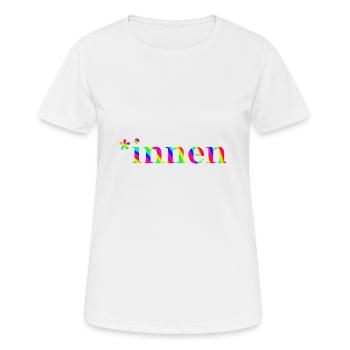 *idée cadeau féminisme Journée internationale de la femme LGBTQ - T-shirt respirant Femme - blanc - Devant - AI Model Female 172 dark (172cm)