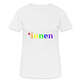 Gift Idea Gendering Rainbow Colors queer - Women's Breathable T-Shirt - white - Front - AI Model Female 172 dark (172cm)