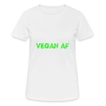 Vegan af Idée cadeau Véganisme Véganisme Végan Végan - T-shirt respirant Femme - blanc - Devant - AI Model Female 172 dark (172cm)