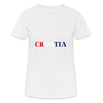 Croatie Idée Cadeau Drapeau Croatie - T-shirt respirant Femme - blanc - Devant - AI Model Female 172 dark (172cm)