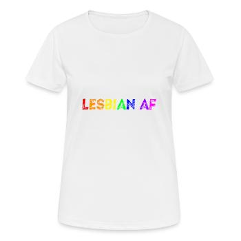 Lesbian af gift idea lesbian queer LGBTQ+ - Women's Breathable T-Shirt - white - Front - AI Model Female 172 dark (172cm)