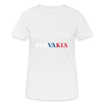 Slovakia Geschenkidee Slowakei slowakische Flagge - Frauen T-Shirt atmungsaktiv - Weiß - Vorne - AI Model Female 172 dark (172cm)