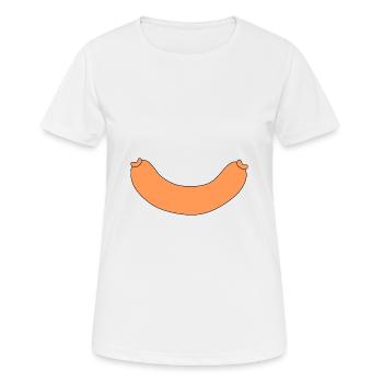 Saucisse - T-shirt respirant Femme - blanc - Devant - AI Model Female 172 dark (172cm)