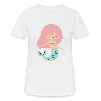 Mermaid - Women's Breathable T-Shirt - white - Front - AI Model Female 172 dark (172cm)