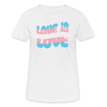 Love is Love – Trans & Visible with Pride - Women's Breathable T-Shirt - white - Front - AI Model Female 172 dark (172cm)