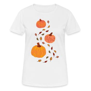 Ornements de citrouille - T-shirt respirant Femme - blanc - Devant - AI Model Female 172 dark (172cm)