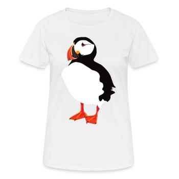 Puffin Solo - T-shirt respirant Femme - blanc - Devant - AI Model Female 172 dark (172cm)