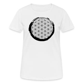 fleur de vie - T-shirt respirant Femme - blanc - Devant - AI Model Female 172 dark (172cm)
