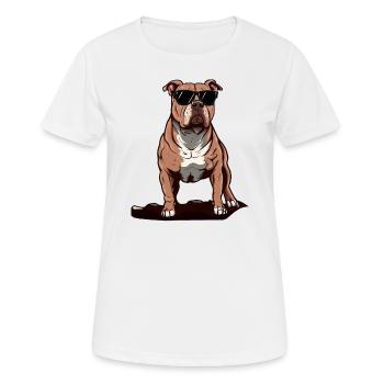 Pitbull Das Modell - Frauen T-Shirt atmungsaktiv - Weiß - Vorne - AI Model Female 172 dark (172cm)