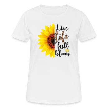 Vivez la vie en pleine floraison - T-shirt respirant Femme - blanc - Devant - AI Model Female 172 dark (172cm)