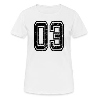 03 Afyon used look schwarz - Frauen T-Shirt atmungsaktiv - Weiß - Vorne - AI Model Female 172 dark (172cm)