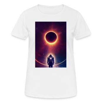 personnage empereur du cosmos brillant doré - T-shirt respirant Femme - blanc - Devant - AI Model Female 172 dark (172cm)