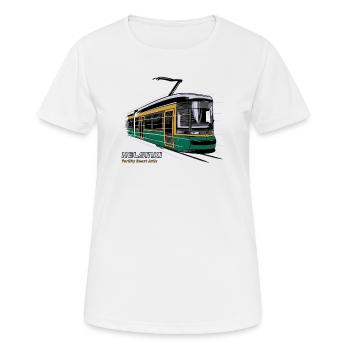 Helsinki Tram T-Shirts, 154 excellents produits - T-shirt respirant Femme - blanc - Devant - AI Model Female 172 dark (172cm)