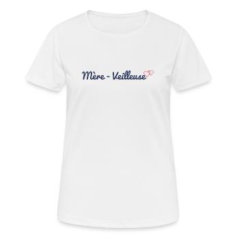Mère veilleuse - T-shirt respirant Femme - blanc - Devant - AI Model Female 172 dark (172cm)