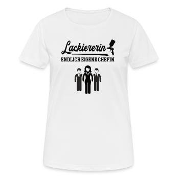 Lackiererin Endlich Chefin Selbstständig Malerin - Frauen T-Shirt atmungsaktiv - Weiß - Vorne - AI Model Female 172 dark (172cm)